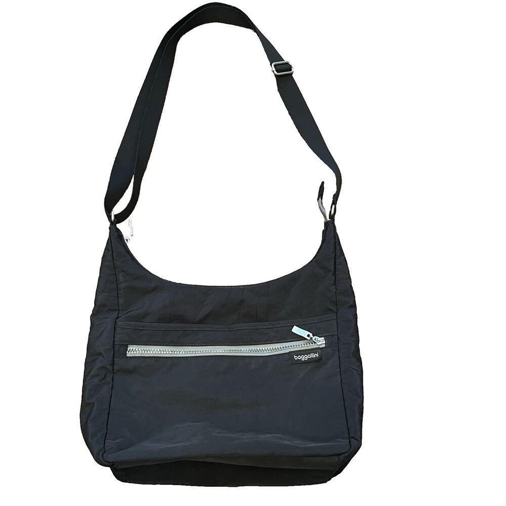 Baggallini Sidekick RFID Large Crossbody Bag Nylon Black